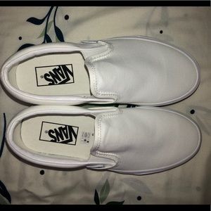 All white Vans